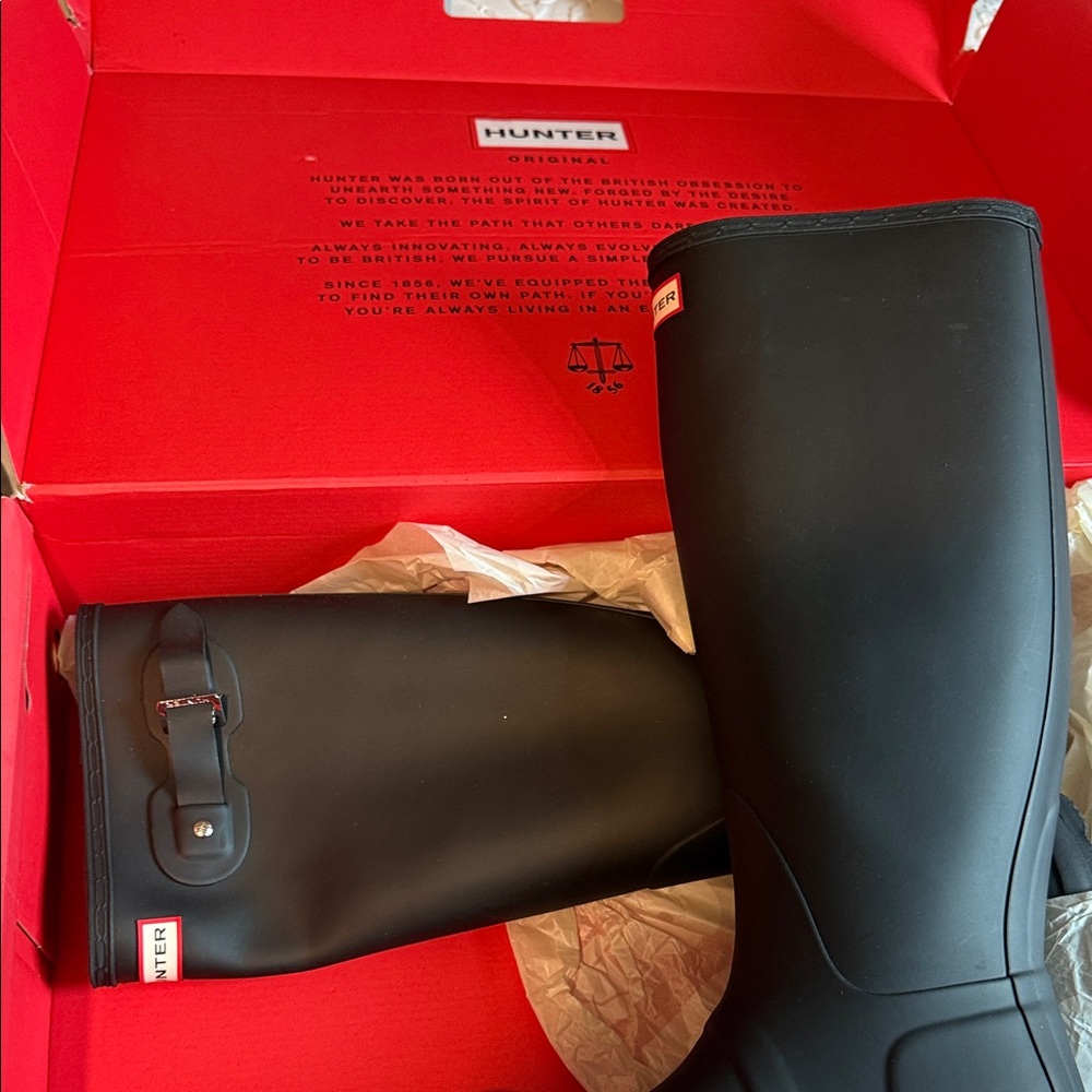 Hunter women's Black Waterproof Boots